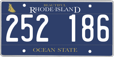 RI license plate 252186