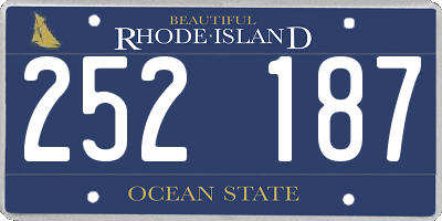 RI license plate 252187