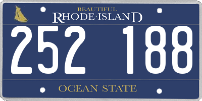 RI license plate 252188