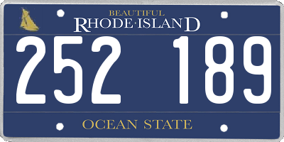 RI license plate 252189