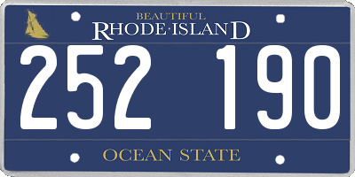 RI license plate 252190