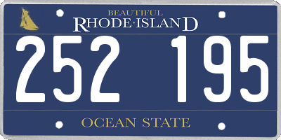 RI license plate 252195
