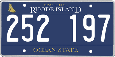 RI license plate 252197