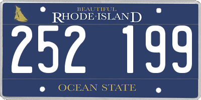 RI license plate 252199