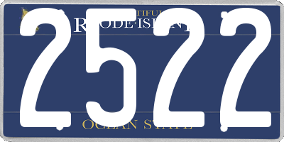 RI license plate 2522