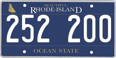 RI license plate 252200