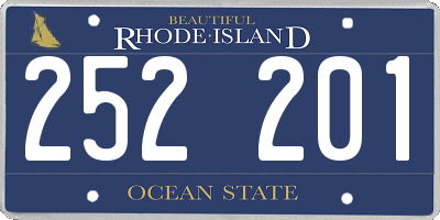 RI license plate 252201