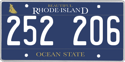 RI license plate 252206
