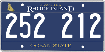 RI license plate 252212