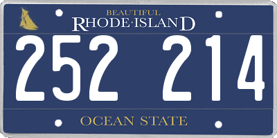 RI license plate 252214
