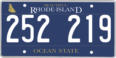 RI license plate 252219