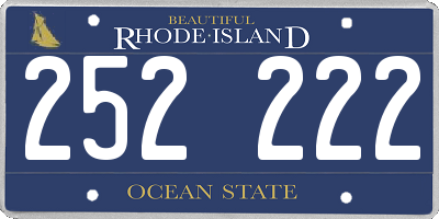 RI license plate 252222