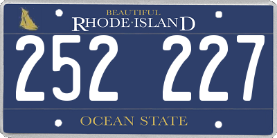 RI license plate 252227
