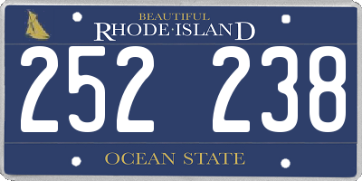 RI license plate 252238