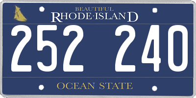 RI license plate 252240