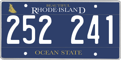 RI license plate 252241