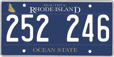 RI license plate 252246