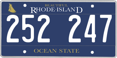 RI license plate 252247