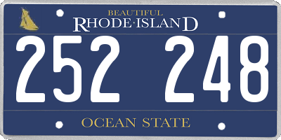 RI license plate 252248