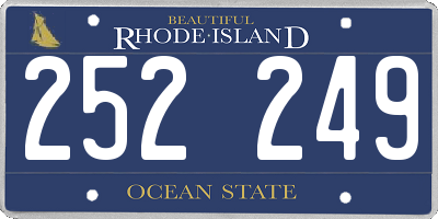 RI license plate 252249