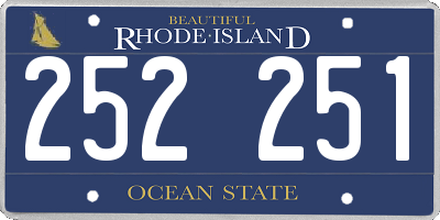 RI license plate 252251