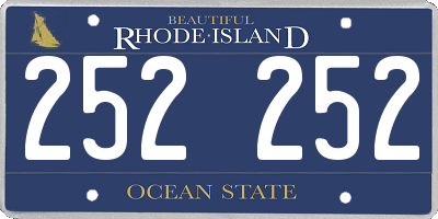 RI license plate 252252