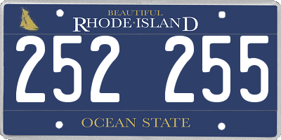 RI license plate 252255