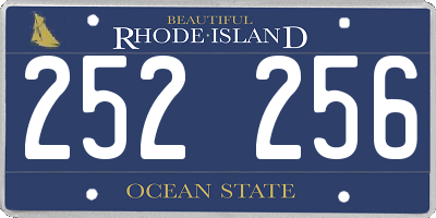 RI license plate 252256