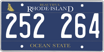 RI license plate 252264