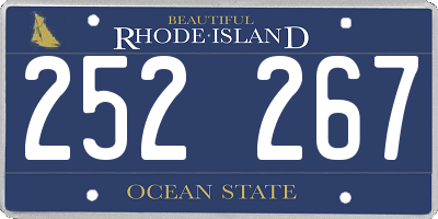 RI license plate 252267