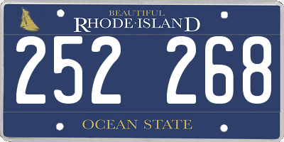 RI license plate 252268