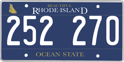 RI license plate 252270