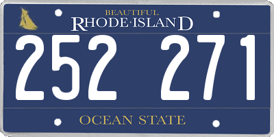RI license plate 252271