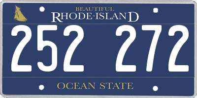RI license plate 252272