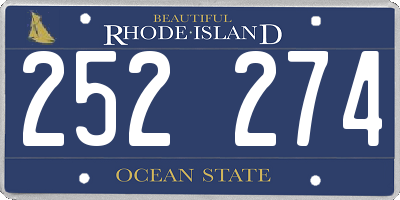 RI license plate 252274