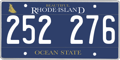 RI license plate 252276