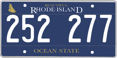 RI license plate 252277