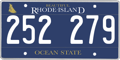 RI license plate 252279