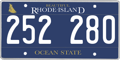RI license plate 252280