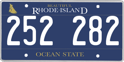 RI license plate 252282