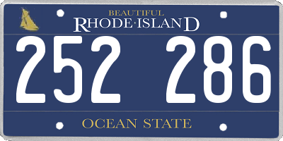 RI license plate 252286