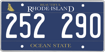 RI license plate 252290