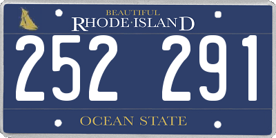 RI license plate 252291