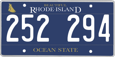 RI license plate 252294