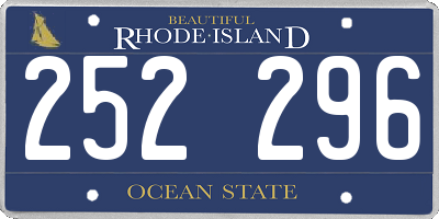 RI license plate 252296