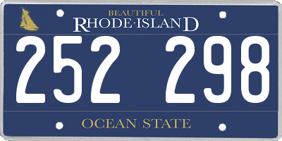 RI license plate 252298