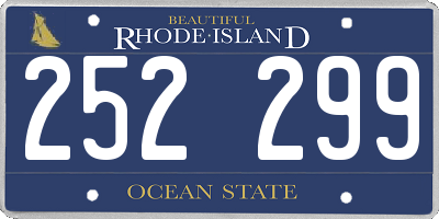 RI license plate 252299