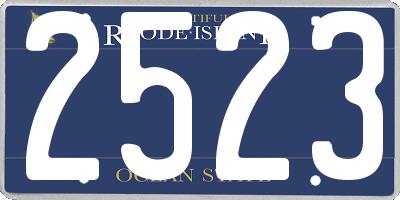RI license plate 2523