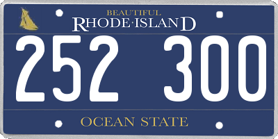RI license plate 252300