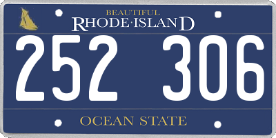 RI license plate 252306